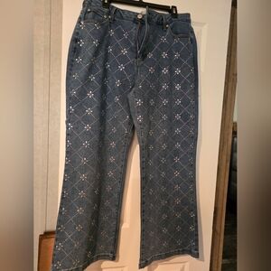 Cato Blue Flare Wide Leg Jeans